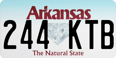 AR license plate 244KTB