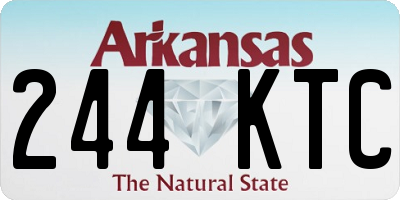 AR license plate 244KTC