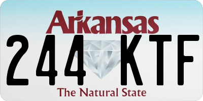 AR license plate 244KTF
