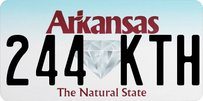 AR license plate 244KTH
