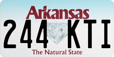 AR license plate 244KTI