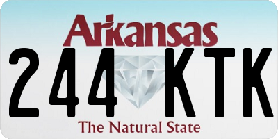 AR license plate 244KTK