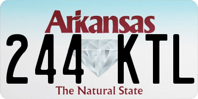 AR license plate 244KTL