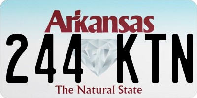 AR license plate 244KTN