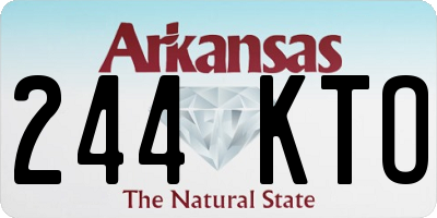 AR license plate 244KTO