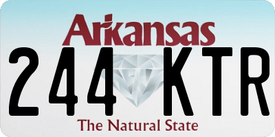AR license plate 244KTR