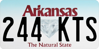 AR license plate 244KTS