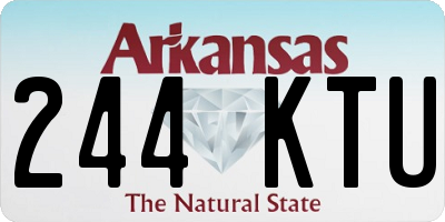 AR license plate 244KTU