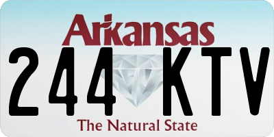 AR license plate 244KTV