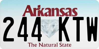 AR license plate 244KTW