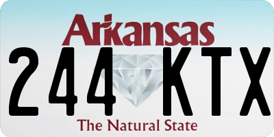AR license plate 244KTX