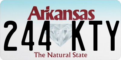 AR license plate 244KTY