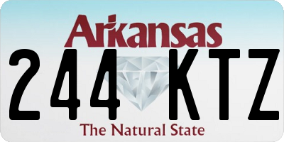 AR license plate 244KTZ