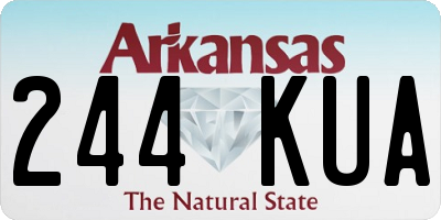 AR license plate 244KUA