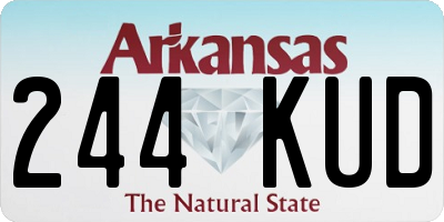 AR license plate 244KUD
