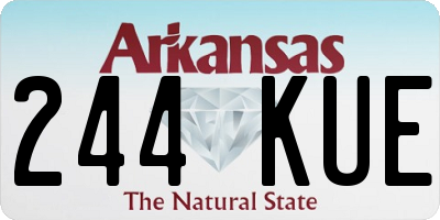 AR license plate 244KUE