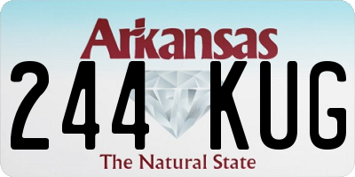 AR license plate 244KUG