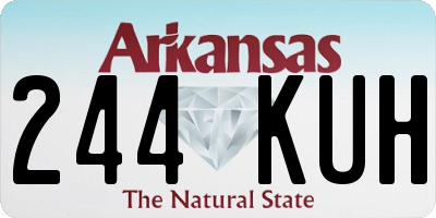 AR license plate 244KUH