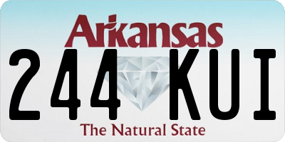 AR license plate 244KUI