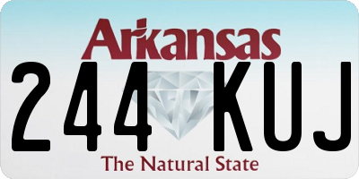 AR license plate 244KUJ