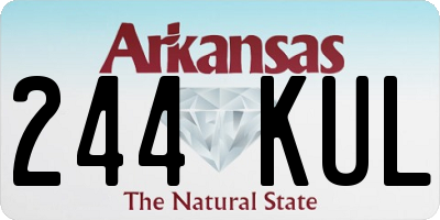 AR license plate 244KUL