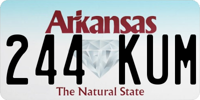AR license plate 244KUM