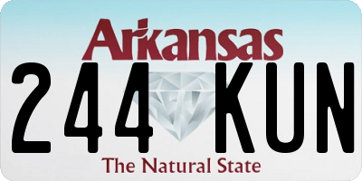 AR license plate 244KUN