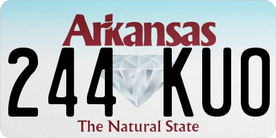 AR license plate 244KUO