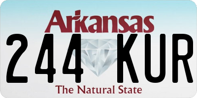 AR license plate 244KUR