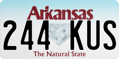 AR license plate 244KUS
