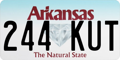 AR license plate 244KUT
