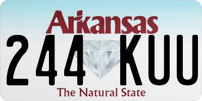 AR license plate 244KUU