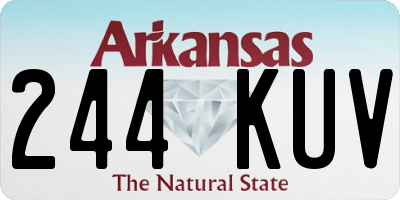 AR license plate 244KUV