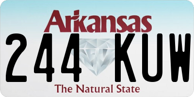 AR license plate 244KUW