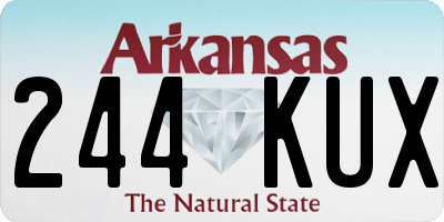 AR license plate 244KUX