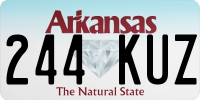 AR license plate 244KUZ