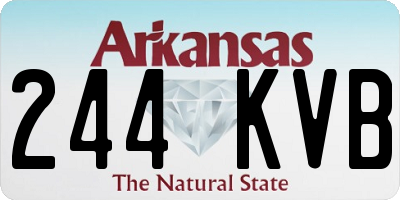 AR license plate 244KVB