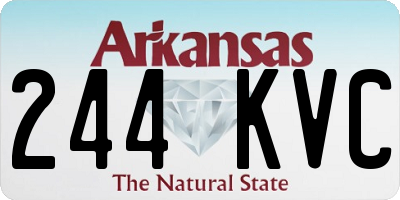 AR license plate 244KVC