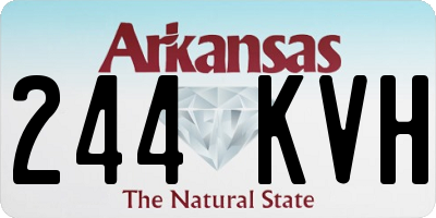 AR license plate 244KVH