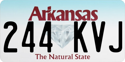 AR license plate 244KVJ