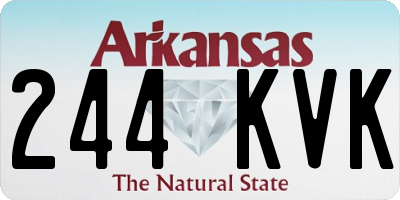 AR license plate 244KVK
