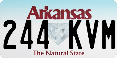 AR license plate 244KVM