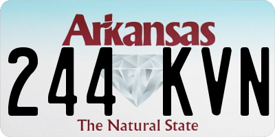 AR license plate 244KVN
