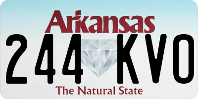 AR license plate 244KVO
