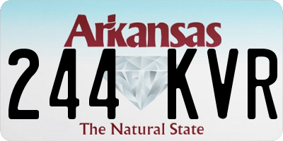 AR license plate 244KVR
