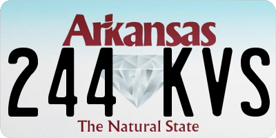 AR license plate 244KVS
