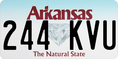 AR license plate 244KVU