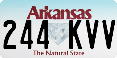 AR license plate 244KVV