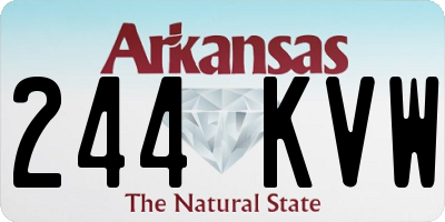 AR license plate 244KVW
