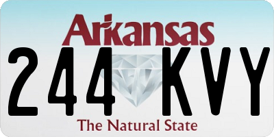 AR license plate 244KVY